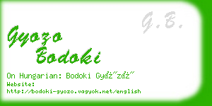 gyozo bodoki business card